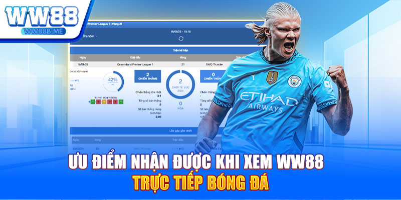 Ưu điểm nhận được khi xem WW88 trực tiếp bóng đá